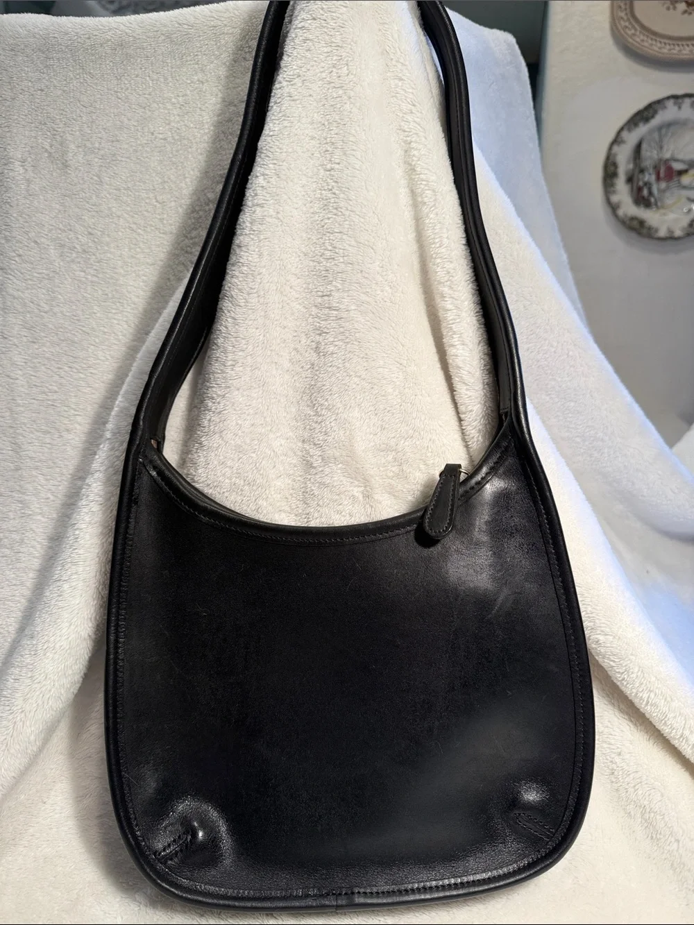 Vintage Coach Ergo 9020 Black Leather Shoulder Bag - Picture 3 of 13